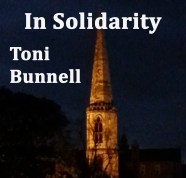 In solidarity photo for single track with text